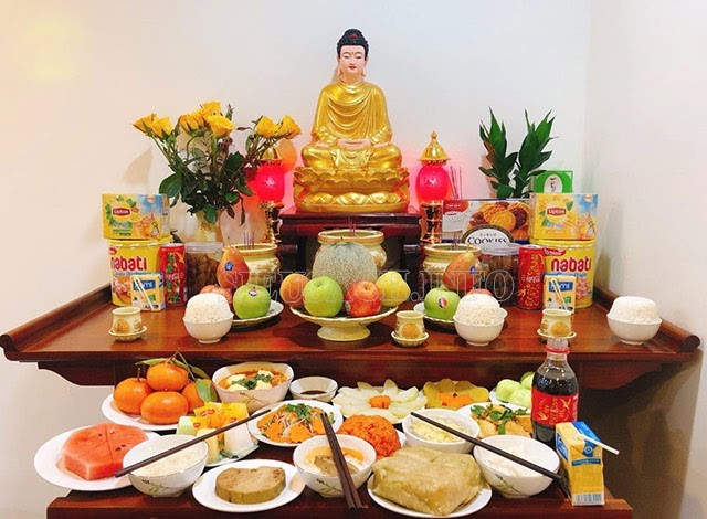 Lễ cúng Phật gồm đồ chay
