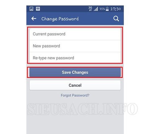 Cách đổi mật khẩu trên facebook