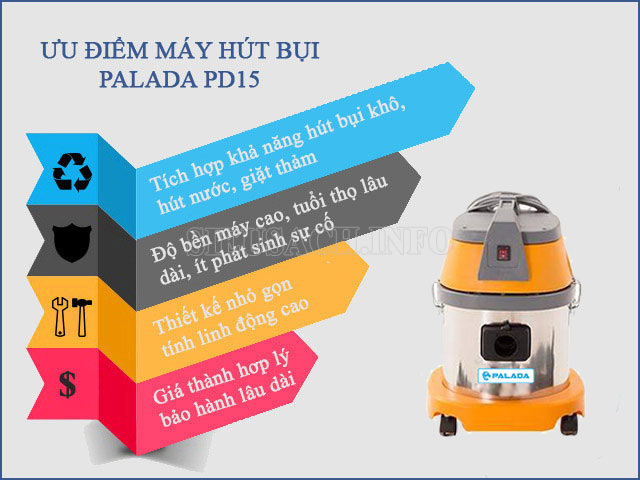 Đánh giá chất lượng máy hút bụi Palada PD15